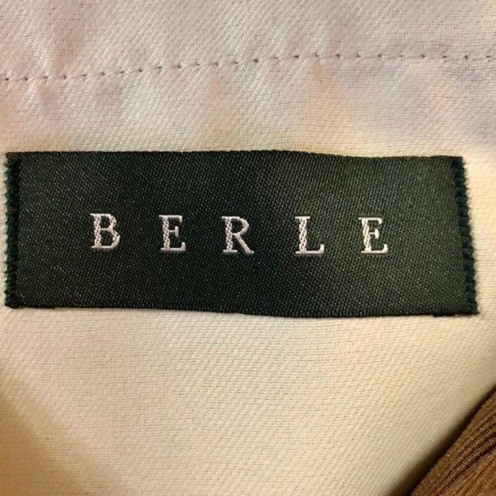 Berle Dress Pants Mens 48 NEW Corduroy Unhemmed Tan Pleated - Picture 11 of 11